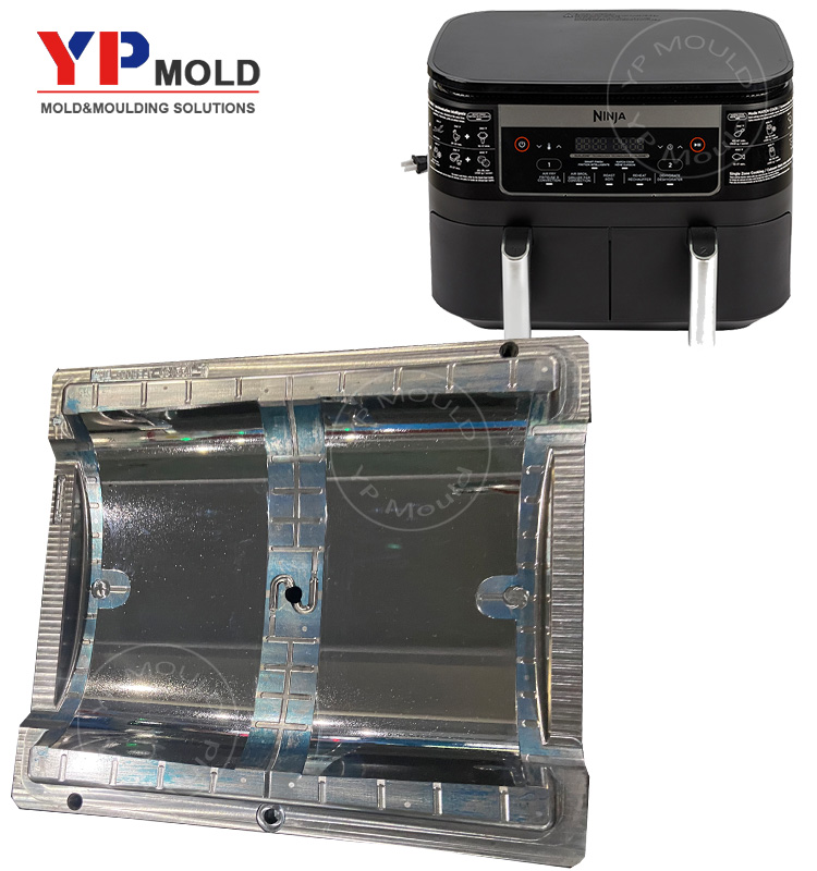 Large electric double pot air frying pan mould