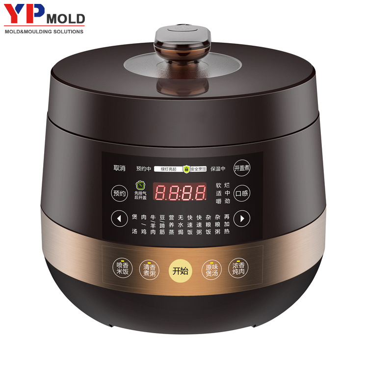 Black intelligent rice cooker injection molds plastic mould
