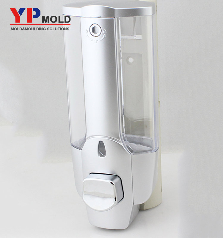 Wall Mounted White Manual Pressing Soap Liquid Box Injection Mold in Restroom