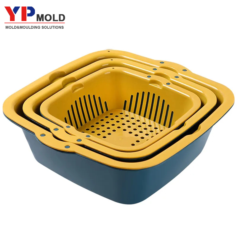 Injection Mold for Household Plastic Square Cleaning Fruit and Vegetable Drain Basket